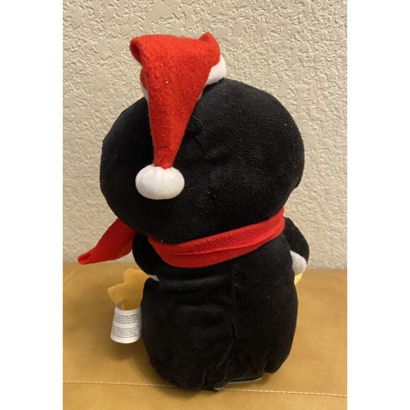 Gemmy Singing Animated Christmas Penguin Plush 12" Moving Eyebrows Works - Picture 2 of 5